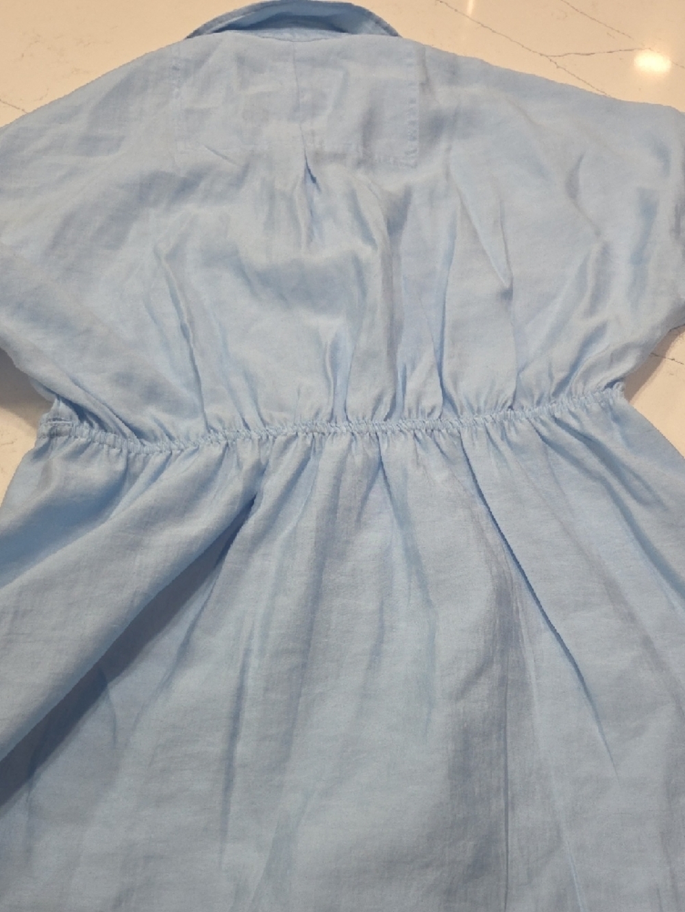 ZARA Light Blue Button-Up Dress Shirt SzL Gentle Used - Picture 9 of 9